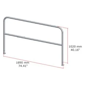 MILOS X-stage zábradlí 200 cm