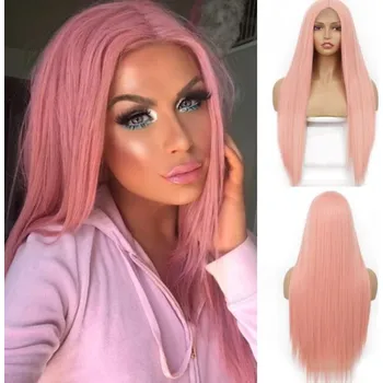 Paruka Růžová paruka Malia se síťkou (lace front)