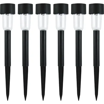 Venkovní osvětlení POLLUX 6x - Solární svítidlo LED - 0,06W - černé - studená bílá