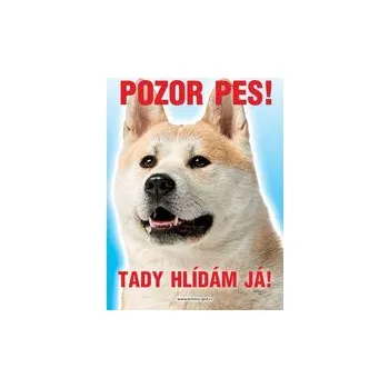 Grel nálepka pozor pes akita inu