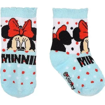 Disney Minnie Mouse- modré ponožky s puntíky Velikost: 56/58