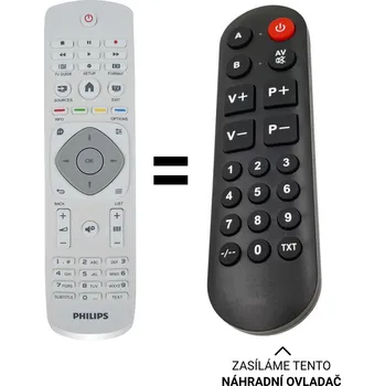 Philips 24PFS5535 náhradní dálkový ovladač pro seniory.