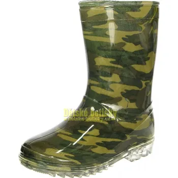 Dívčí holínky Pidilidi PL0082-14 maskáč zelený 29