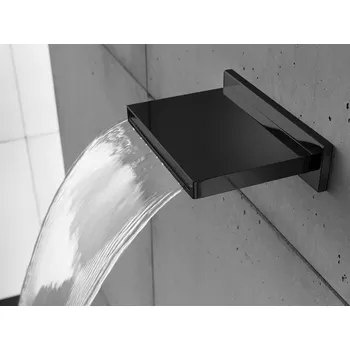 Sprchová hlavice Sanjet Vodopád BLACK 20x2x15(hl.) cm, mosaz