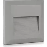 V-TAC Šedé hranaté LED svítidlo na schody 2W IP65 Teplá bílá 2500 - 3000K