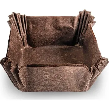 Jednorázové nádobí Košíček papírový čtverec 35x35, v.17,5mm (plnohnědý) 1000 ks/bal