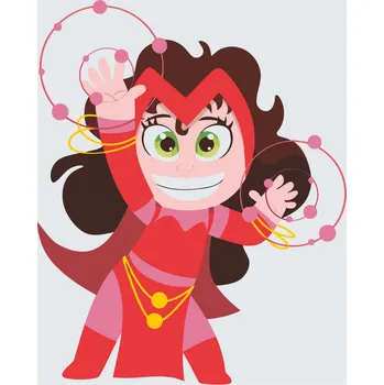 Malování podle čísel - Šarlatová čarodějnice Wanda Velikost: 40x50cm, Rámování: Pouze srolované plátno