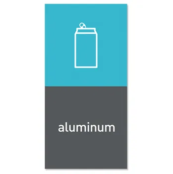 Odpadkový koš Simplehuman magnetický štítek na odpadkový koš - hliník "aluminium" KT1172