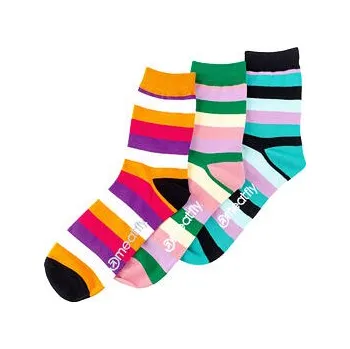 Pánské ponožky Meatfly ponožky Light Small Stripes socks Triple Pack | Mnohobarevná | Velikost M/L