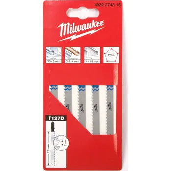 Milwaukee T127D plátky pro přímořaré pily (5ks) kov, plast, alu - 4932274315