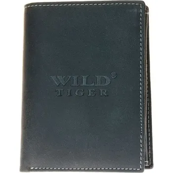 Peněženka Kožená peněženka Wild Tiger tmavě šedá téměř černá