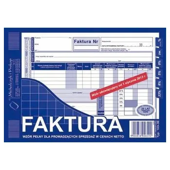 Set školních potřeb Faktura wzór pełny dla prowadzących... 103-3E