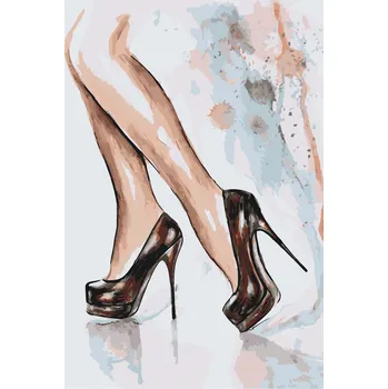 Malování podle čísel - Přítažlivé nohy Velikost: 40x60cm, Rámování: Pouze srolované plátno