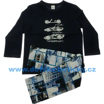 Pánské pyžamo Pleas 144611-803 pyžamo tmavá modrá 140