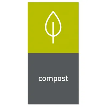 Odpadkový koš Simplehuman magnetický štítek na odpadkový koš - kompost "compost" KT1176