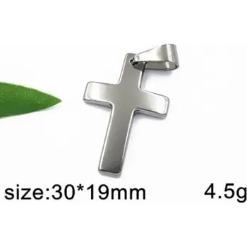 Přívěsek Ocelový přívěsek - křížek - 30x19mm