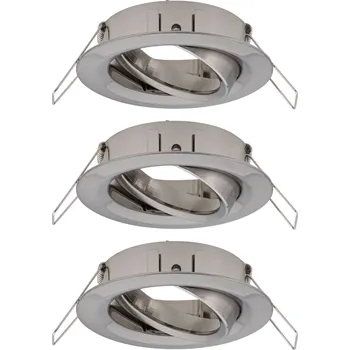 Venkovní osvětlení Paulmann 92485 Choose, sada výklopných bodovek 3x10W, kartáčovaná ocel, průměr 8,4cm