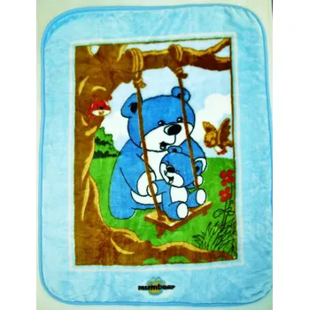 Dětská deka Pléd Polar Fleece 80x110 cm modrý medvídek