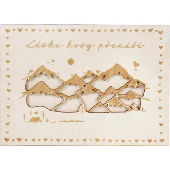 Dárková krabička Albi Velká kapsa na peníze, láska hory přenáší