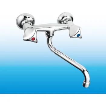 Vodovodní baterie Baterie dřezová stěnová spodní ramínko rozteč 150 mm - SK 01980S-150