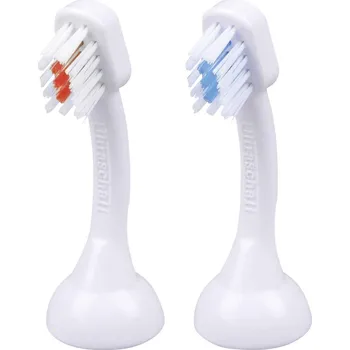 Náhradní hlavice k elektrickému kartáčku EmmiDent K2 Kids vyměnitelné nástavce pro elektrické kartáčky 2 ks bílá