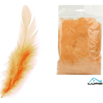Peří dekorativní barevné 10 g - lososové