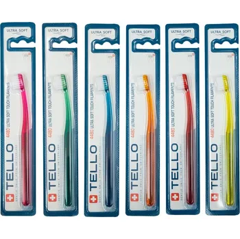 Zubní kartáček TELLO 4480 Ultra Soft blistr 1 ks Barva: Oranžová