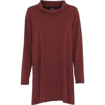 Dámská tunika Dámská halenka červeno - černá s rolákem Point Neuf ODE-V8230 - 4XL