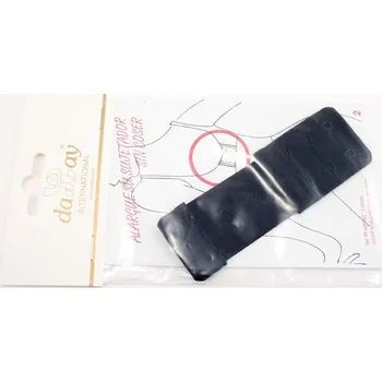 Tkaničky do bot Vkládací podprsenkový prodlužovač obvodu - černá - délka 11 cm - rozteč háčků 2 cm