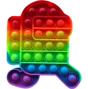 POP IT Pop It antistresová hračka Among us běžící rainbow