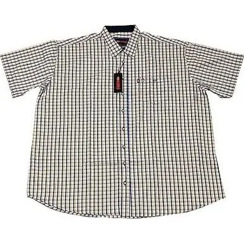 Pánská košile Pánská kostkovaná košile Kamro 23411/213 vel. 5XL - 12XL krátký rukáv Kamro ODE-KAM-23411-213 - 6XL
