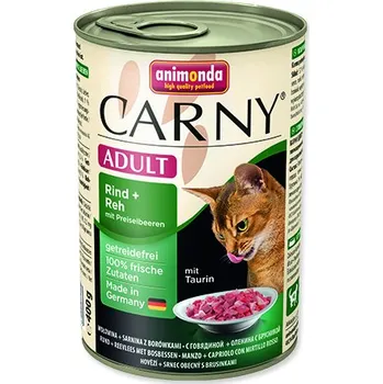 Krmivo pro kočku Konzerva ANIMONDA Carny Adult hovězí + zvěřina s brusinkami 400g