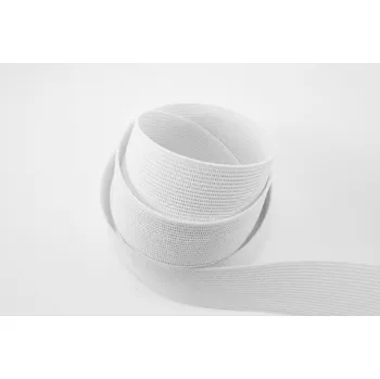 Textilní guma Prádlová pruženka - pevná - bílá - šířka 3 cm