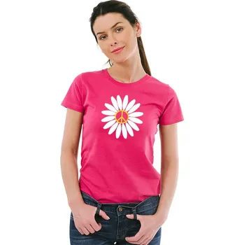 Dámské tričko STRIKER Dámské tričko PEACE Barva: Růžová, Velikost: M