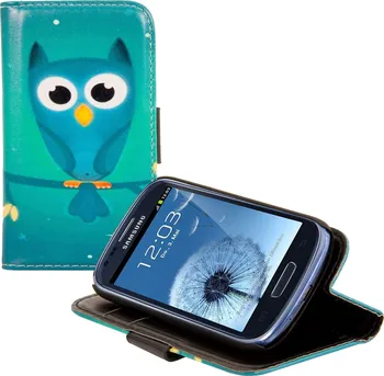 Pouzdro na mobilní telefon Kwmobile Flipové pouzdro pro Samsung S3 Mini i8190 Night Owl modré