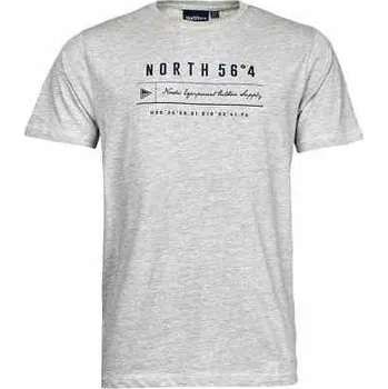 Pánské tričko Pánské tričko NORTH 56°4 šedé s potiskem 3XL - 8XL krátký rukáv NORTH 56°4 ODE-NO-01104-0050 - 4XL