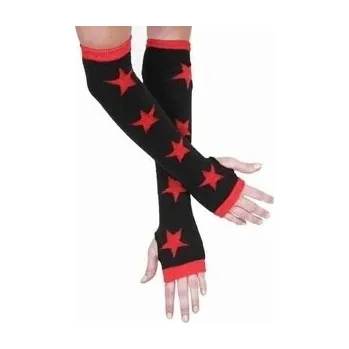 Rukavice Punkové rukavice s červenými hvězdami