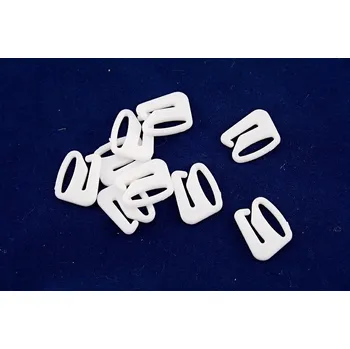 Sponka ve tvaru G - bílá - průvlek 1,1 cm