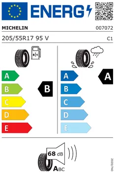 energetický štítek letní pneumatiky Michelin Primacy 4 205/55 R17 95 V