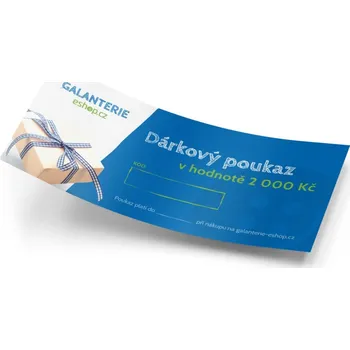 Dárková visačka Galanterie-eshop.cz - Online poukaz na nákup v hodnotě 2000 Kč