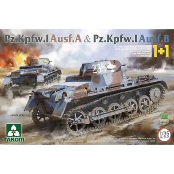 Plastikový model Takom 1/35 Pz.Kpfw.I Ausf.A & Pz.Kpfw.I Ausf. B (1+1)