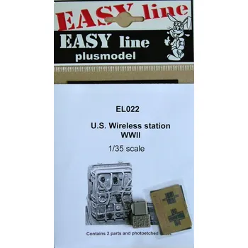 Plastikový model Plusmodel 1/35 U.S. Wireless station (WWII) EASY LINE