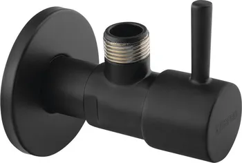 Ventil SAPHO SL015 rohový ventil s rozetou kulatý 1/2" x 3/8" matný černý