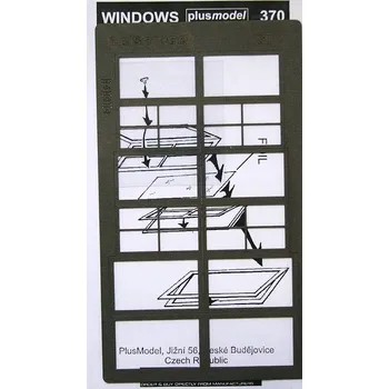 Plastikový model Plusmodel 1/35 Windows (laser carv.paper for 2 windows+foil)