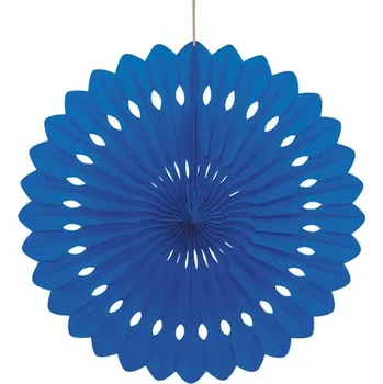 Unique - Dekorativní papírový vějíř tmavě modrý - Basic Colours Line -