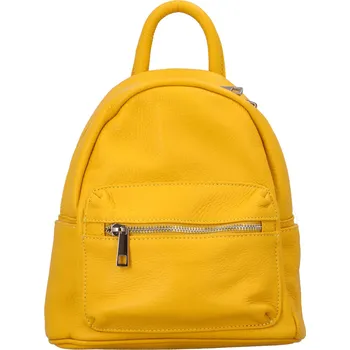 Kabelka Dámský kožený batůžek žlutý - ItalY Fellas žlutá
