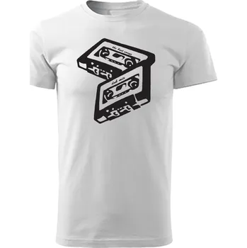 Pánské tričko Pánské tričko DNB Tape Velikost: 4XL, Barva: Bílá