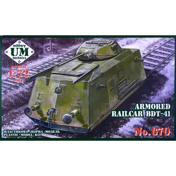 Plastikový model Unimodel 1/72 Armored Railcar BDT-41