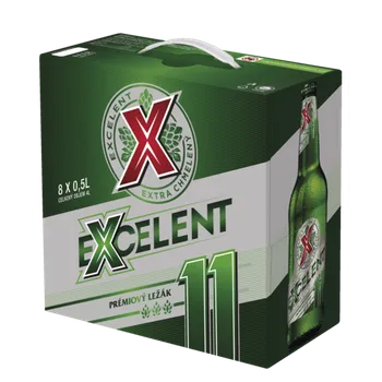 Pivo Excelent 11 prémiový ležák 11° 8x 0,5 l sklo