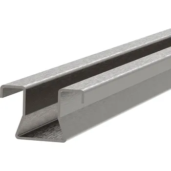 Pohon brány UMAKOV Kolejnice vodící spodní-U kolečková Zn, t3mm, L6m